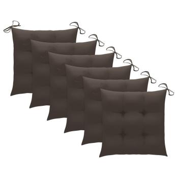 Klappbare Gartenstühle mit Kissen 6 Stk. Massivholz Teak