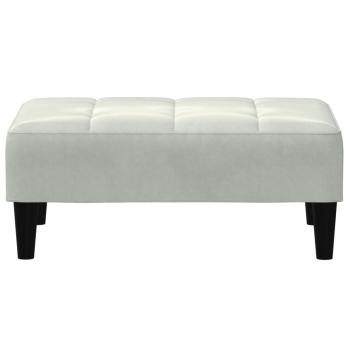 Fußhocker Hellgrau 77x55x31 cm Samt