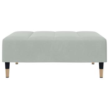 Fußhocker Hellgrau 77x55x31 cm Samt