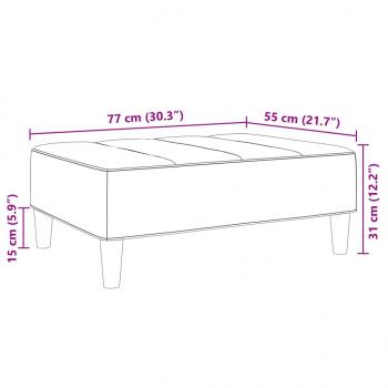 Fußhocker Hellgrau 77x55x31 cm Samt