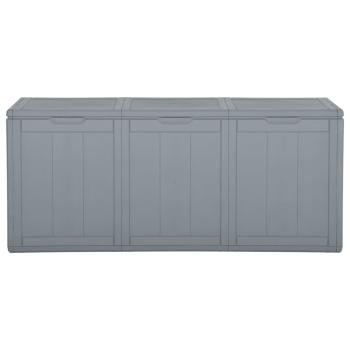 Garten-Aufbewahrungsbox 270 L Grau PP Rattan