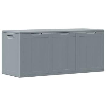 Garten-Aufbewahrungsbox 270 L Grau PP Rattan