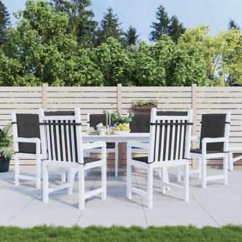 ARDEBO.de - Gartenstuhlauflagen für Niedriglehner 6 Stk. Schwarz 100x50x3cm