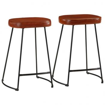 ARDEBO.de - Barhocker 2 Stk. Dunkelbraun 41x29x62 cm