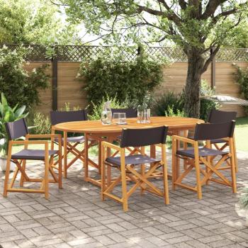 ARDEBO.de - Klappbare Gartenstühle 6 Stk. Dunkelgrau Stoff