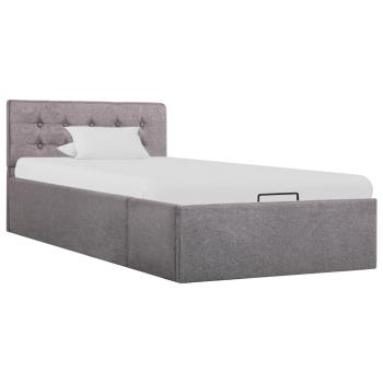 Stauraumbett Hydraulisch Taupe Stoff 100×200 cm 
