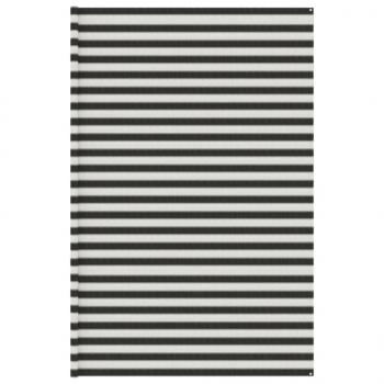 ARDEBO.de - Zeltteppich Anthrazit und Weiß 400x800 cm HDPE