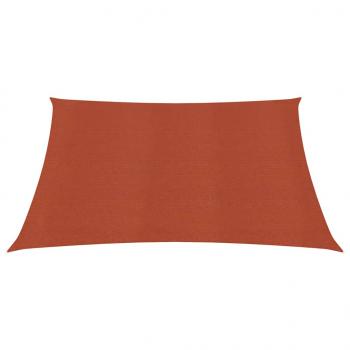 Sonnensegel 160 g/m² Quadratisch Terrakottarot 2,5x2,5 m HDPE