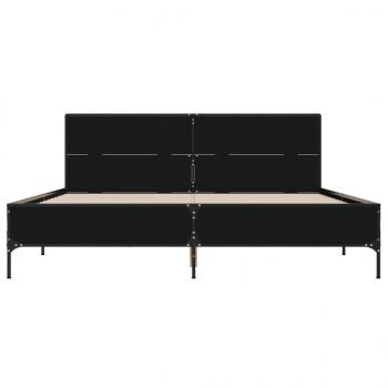 Bettgestell Schwarz 120x190 cm Holzwerkstoff und Metall