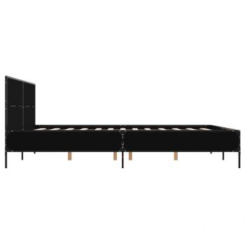Bettgestell Schwarz 120x190 cm Holzwerkstoff und Metall