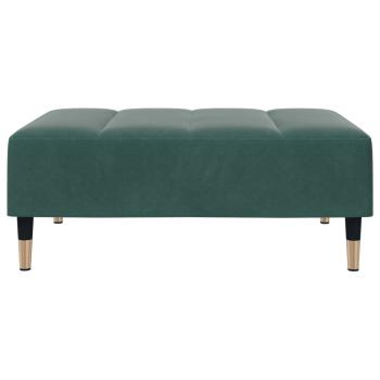 Fußhocker Dunkelgrün 77x55x31 cm Samt
