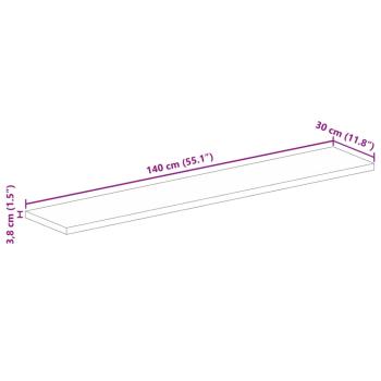 Tischplatte 140x30x3,8 cm Rechteckig Massivholz Akazie