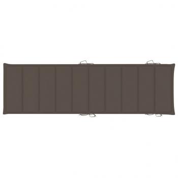 Sonnenliegen 2 Stk. mit Auflagen Massivholz Akazie