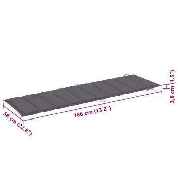 Sonnenliegen 2 Stk. mit Tisch und Auflagen Massivholz Akazie