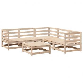 ARDEBO.de - 6-tlg. Garten-Sofagarnitur Massivholz Kiefer