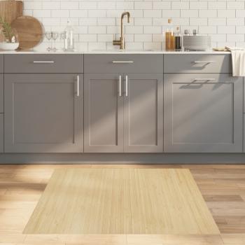 ARDEBO.de - Teppich Rechteckig Hell Natur 100x100 cm Bambus