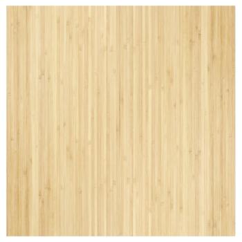 Teppich Rechteckig Hell Natur 100x100 cm Bambus