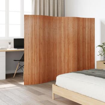 ARDEBO.de - Paravent Braun 165x250 cm Bambus