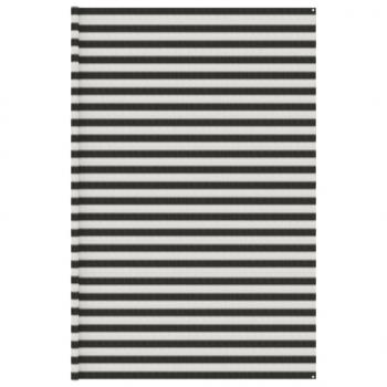 ARDEBO.de - Zeltteppich Anthrazit und Weiß 400x500 cm HDPE