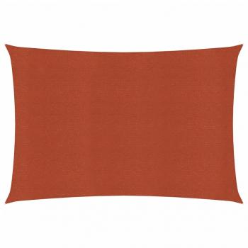 ARDEBO.de - Sonnensegel 160 g/m² Rechteckig Terrakottarot 3,5x4,5 m HDPE
