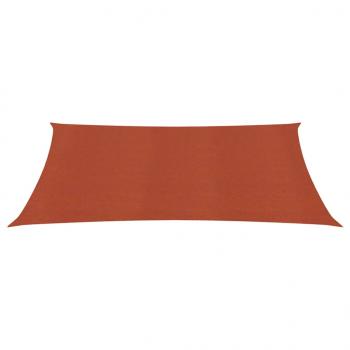 Sonnensegel 160 g/m² Rechteckig Terrakottarot 3,5x4,5 m HDPE