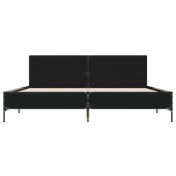Bettgestell Schwarz 180x200 cm Holzwerkstoff und Metall