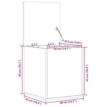 Truhe Sonoma-Eiche 40x42x46 cm Holzwerkstoff