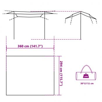 Tarp Grün 360x294 cm Wasserdicht