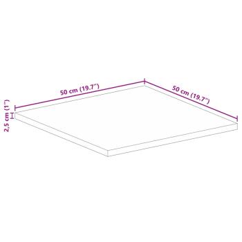 Tischplatte 50x50x2,5 cm Quadratisch Massivholz Akazie