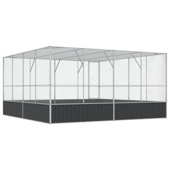 Voliere Silbern 418x414x212 cm Stahl