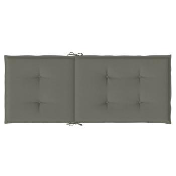 Hochlehner-Auflagen 4 Stk. Melange Dunkelgrau 120x50x4 cm Stoff