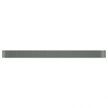 Hochbeet Pulverbeschichteter Stahl 512x80x36 cm Grau