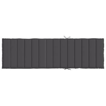 Sonnenliegen-Auflage Melange Anthrazit 200x70x4 cm Stoff