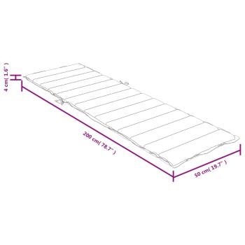 ARDEBO.de - Sonnenliegen-Auflage Melange Anthrazit 200x50x4 cm Stoff