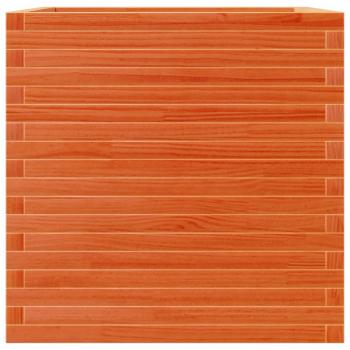 Pflanzkübel Wachsbraun 70x70x68,5 cm Massivholz Kiefer