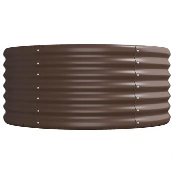 Hochbeet Pulverbeschichteter Stahl 440x80x36 cm Braun
