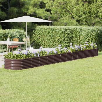 ARDEBO.de - Hochbeet Pulverbeschichteter Stahl 512x80x36 cm Braun