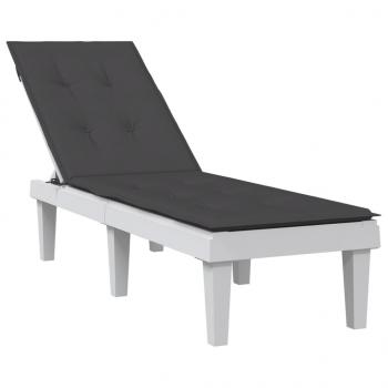 ARDEBO.de - Liegestuhl-Auflage Melange Anthrazit (75+105)x50x3 cm Stoff