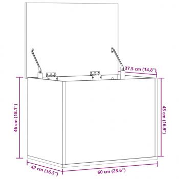 Truhe Braun Eichen-Optik 60x42x46 cm Holzwerkstoff