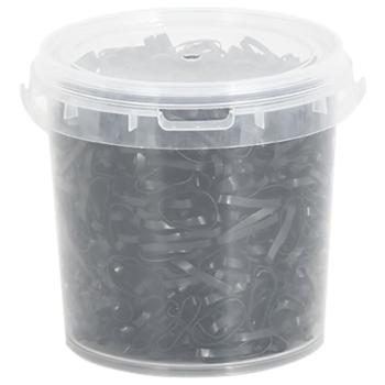 ARDEBO.de - Mähnengummis für Pferde 1500 Stk. Schwarz Silikon