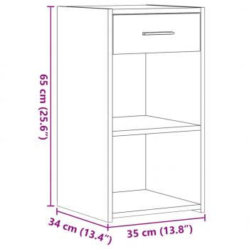 Nachttische 2 Stk. Braun Eichen-Optik 35x34x65 cm Holzwerkstoff
