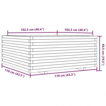 Pflanzkübel 110x110x49,5 cm Massivholz Douglasie