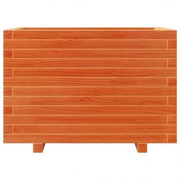 Pflanzkübel Wachsbraun 70x40x49,5 cm Massivholz Kiefer