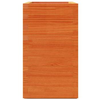 Pflanzkübel Wachsbraun 70x40x72,5 cm Massivholz Kiefer