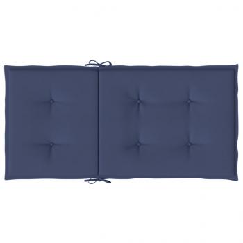 Niedriglehner-Auflagen 4 Stk. Marineblau Stoff