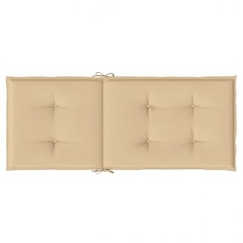 Hochlehner-Auflagen 4 Stk. Melange Beige 120x50x4 cm Stoff