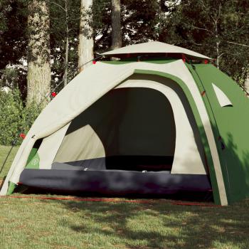 ARDEBO.de - Kuppel-Campingzelt 4 Personen Grün Quick Release