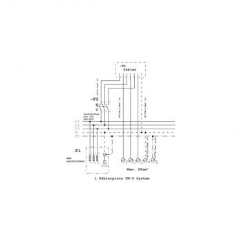 f-tronic ZSA172-2-ZK-HO Zähleranschlusssäule, 3.HZ, ohne Haube (7160004)