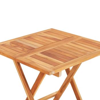 3-tlg. Bistroset mit Beigen Kissen Massivholz Teak