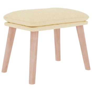 Schaukelsessel mit Hocker Creme Stoff